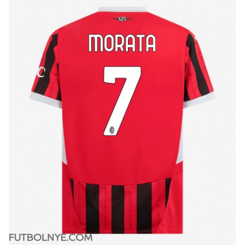 Camiseta AC Milan Alvaro Morata #7 Primera Equipación 2024-25 manga corta